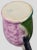 Late 20th Century Late 20th Century Hand-Painted Violets Pottery Pitcher Vase, Made in Portugal For Sale - Image 5 of 7