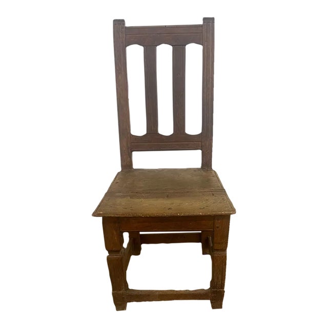 1920s Antique Farm Wooden Chair For Sale