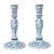 Vintage Dutch Delft Floral Candlesticks - A Pair For Sale