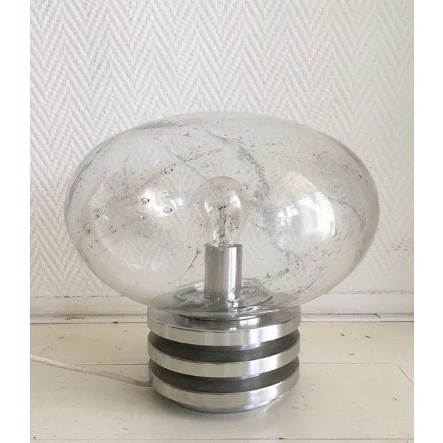 This wonderful piece was manufactured by Doria Leuchten, Germany, circa 1960s-1970s. The lamp consists of a handblown...
