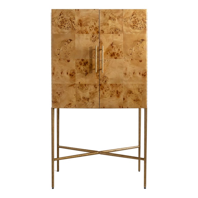 Monarch Burlwood Bar Cabinet For Sale