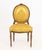 Louis XVI Style Yellow Silk Damask Upholstered Walnut Side Chair, with balloon back and carved wood frame. 35.5" H x 20" W...