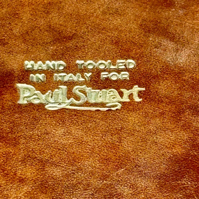 1970s Small Oval Italian Hand Tooled Leather Box by Paul Stuart For Sale - Image 9 of 12