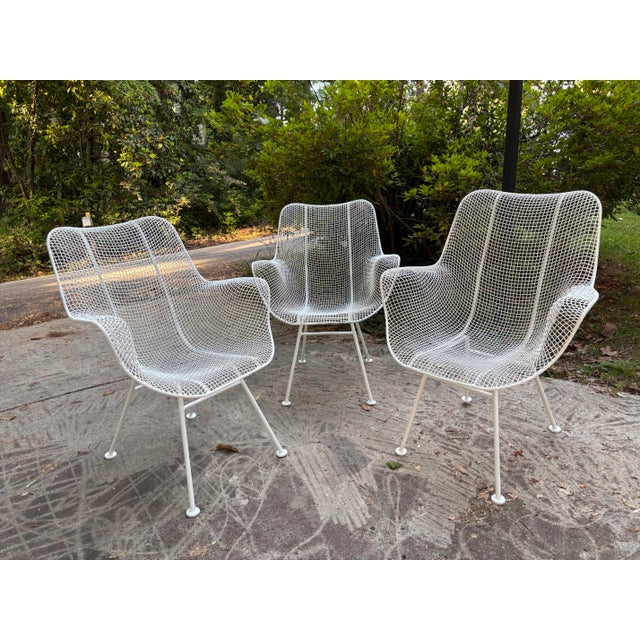 Mid-Century Modern Woodard Sculptura Arm Chairs - Set of 3 For Sale - Image 3 of 7