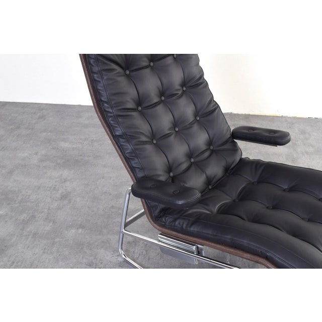 Bauhaus Model Fenix Chaise Lounge in Leather and Chrome by Sam Larsson for Dux, 1960s For Sale - Image 16 of 17