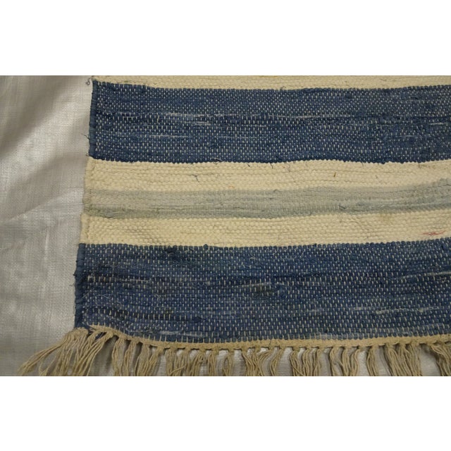 Textile Rag Rug Swedish Mid Century For Sale - Image 7 of 7