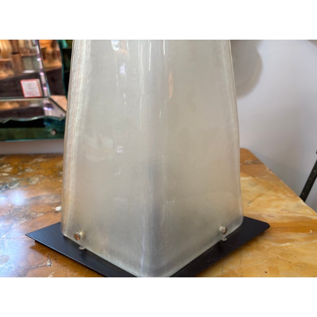 Metal Italian Modern Murano Glass Table Lamp For Sale - Image 7 of 12