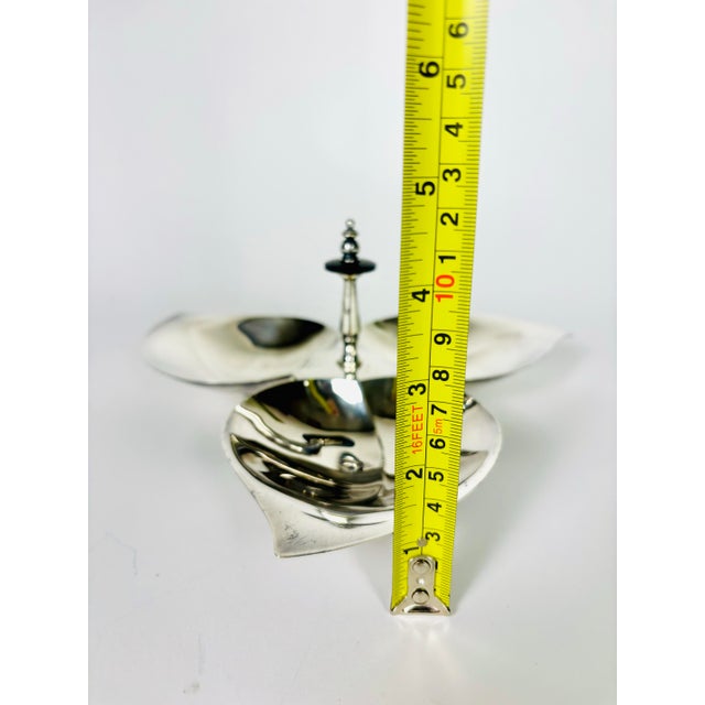 Early 20th Century F. B. Rogers Silver Co. Silver-Plated Three-Leaf Candy Dish / Nut Server For Sale - Image 10 of 12