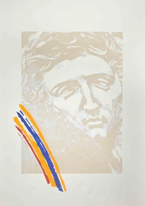 Mino Trafeli, Portrait, Lithograph, 1980s