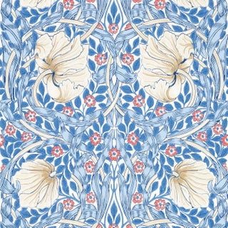Morris & Co Pimpernel Wallpaper in Woad For Sale