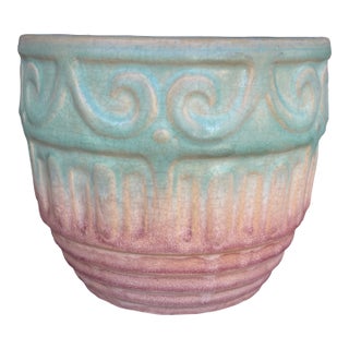 Art Nouveau 1920s Nelson McCoy Matte Glaze Art Pottery Planter For Sale