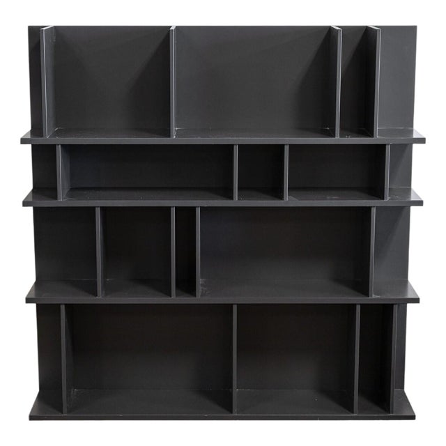 BoConcept Como System Lacquered Charcoal Gray Contemporary Shelving Unit For Sale