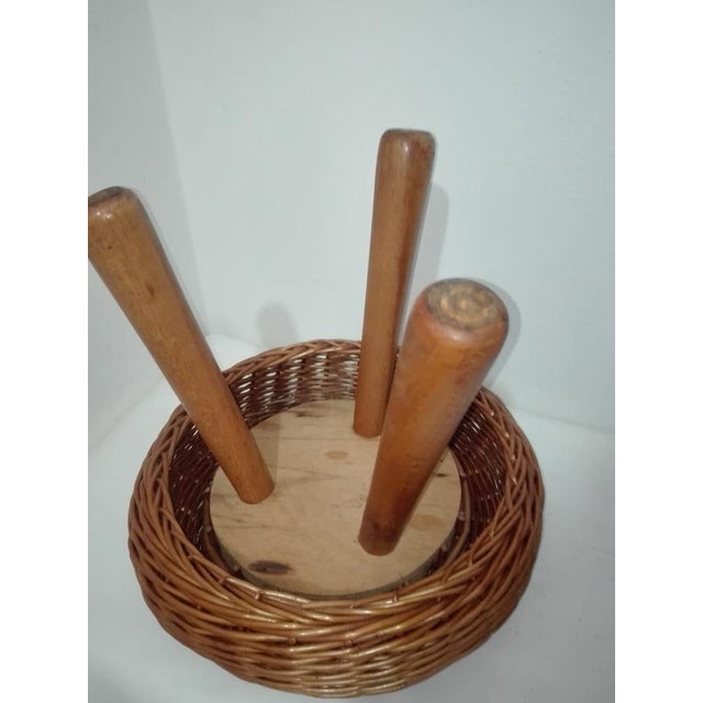 Wicker Stools by Tony Paul, 1950s, Set of 2 For Sale - Image 10 of 12