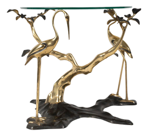 Coffee Table in Patinated and Gilded Bronze