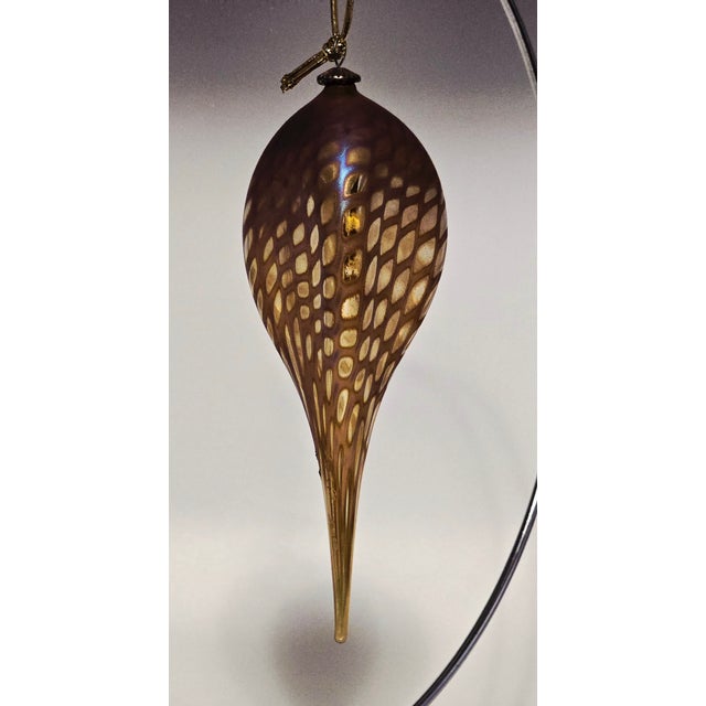 Elevate your holiday décor or art glass collection with this exquisite signed ornament by Zweifel Art Glass, a studio...