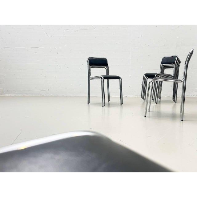 Vintage Italian Bauhaus-Style Stackable Chair, 1980s For Sale - Image 10 of 15