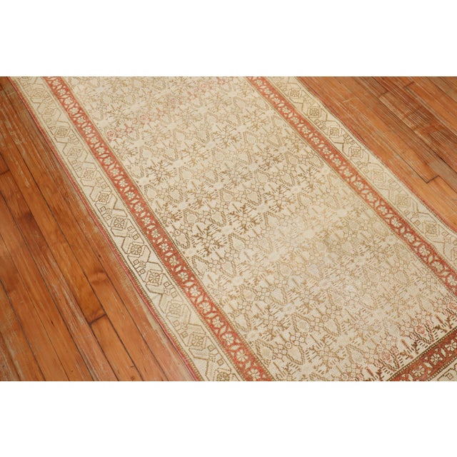 Red Mid 20th Century Persian Serab Runner - 3' x 10'1" For Sale - Image 8 of 18