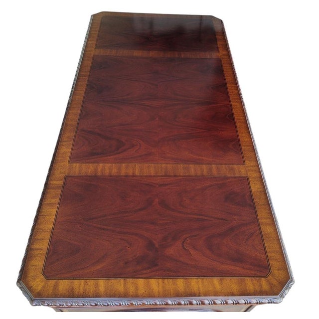 2000 - 2009 Restored Legacy Classic Furniture Traditional Mahogany Executive Desk & Bookcase Set - 2 Pieces For Sale - Image 5 of 18