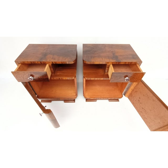 Bedside Tables by Jindřich Halabala for Up Závody, 1940s, Set of 2 For Sale - Image 15 of 16