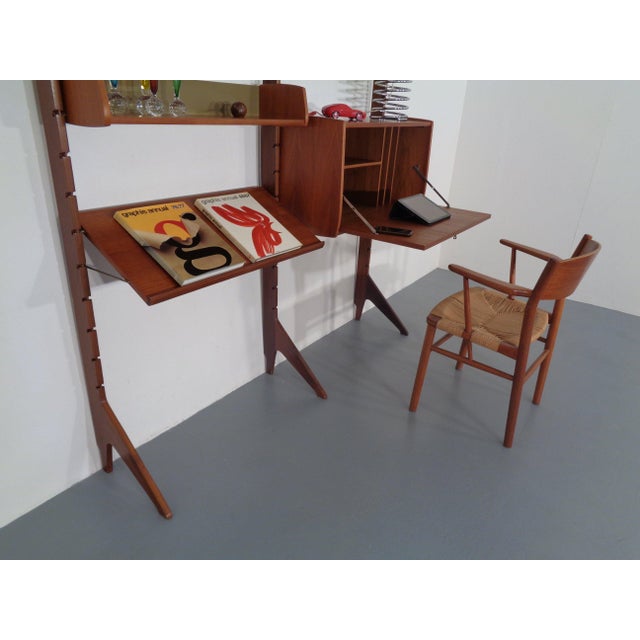 Ergo Teak Wall Shelving Unit by John Texmon Einar Blindheim for Blindheim, Norway, 1950s, Set of 9 For Sale - Image 18 of 18