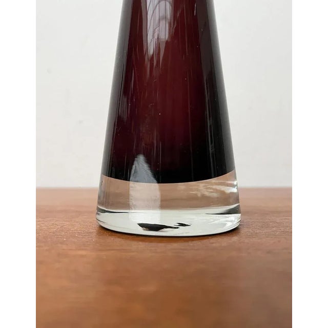 Mid-Century German Diabolo Glass Vase, 1960s For Sale - Image 5 of 13