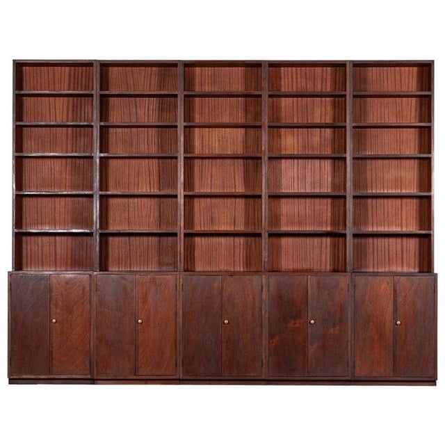 Mid-Century Modern Mahogany Sectional Bookcase, 1960s For Sale - Image 16 of 16