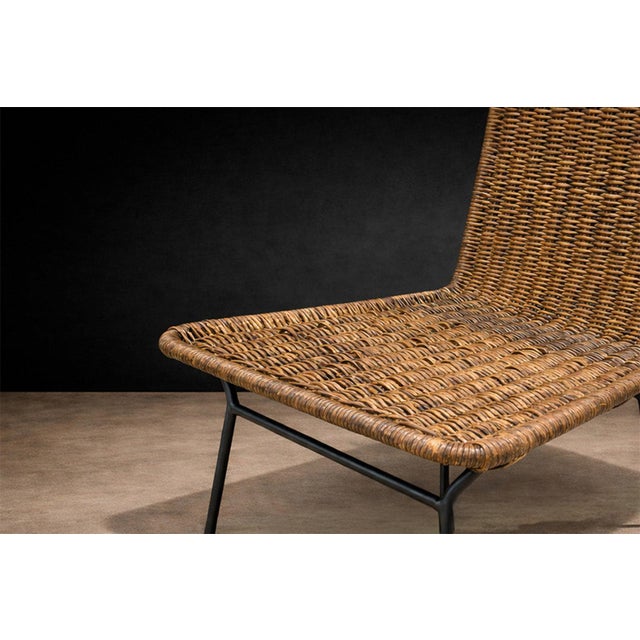 Set of 2 Chairs in Metal & Wicker, Carlo Hauner, 1950s For Sale - Image 9 of 9