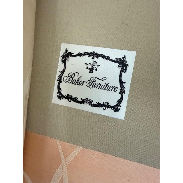 1950s Baker Furniture Co. Barrel Chairs on Caster Wheels - A Pair For Sale - Image 16 of 16