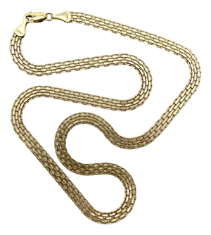 Vintage 10k Gold Bismark Chain Necklace