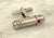 Traditional 1940s Sterling Silver Bullet Cuff Links With Faceted Ruby Detail - 2 Pieces For Sale - Image 3 of 9