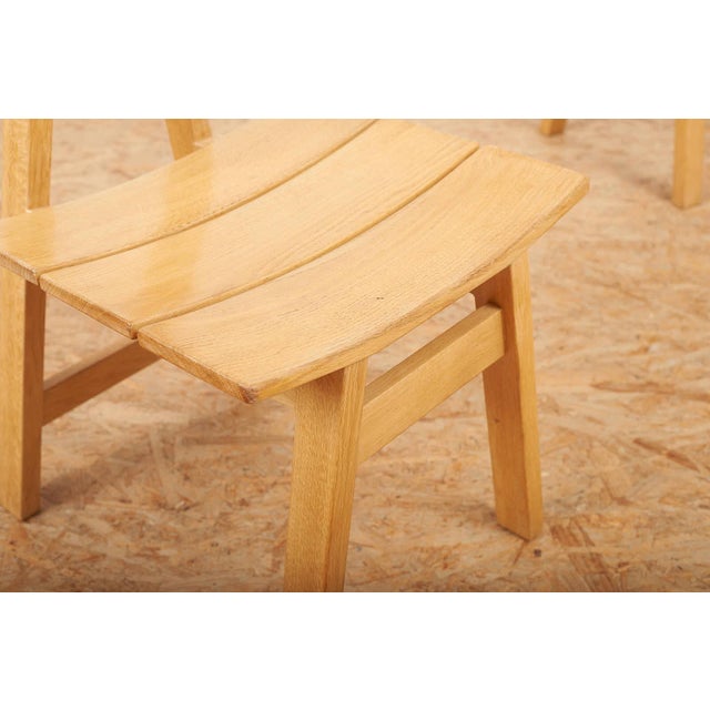 Wood Chairs in Oak Frame by Hans Anliker for Horgen Glarus, 1962, Set of 6 For Sale - Image 7 of 13