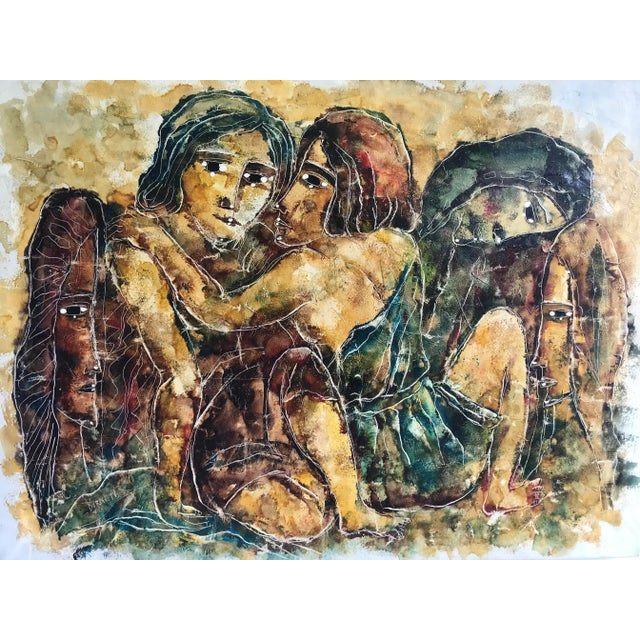 Large Oil on Canvas Painting by Calvin Waller Burnett | Chairish