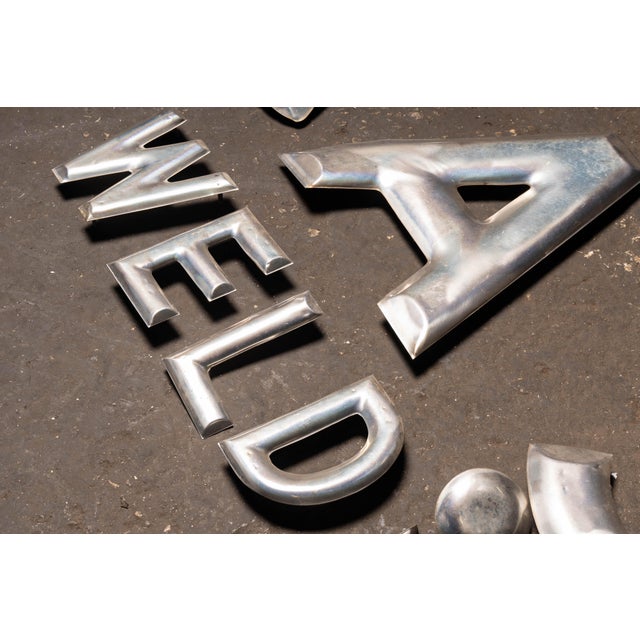 Vintage Industrial Welding Supply Storefront Lettering Set For Sale - Image 9 of 9