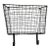 1930's Large Antique French Wirework Crimped Wire and Metal Wall Pocket Hanging Basket For Sale