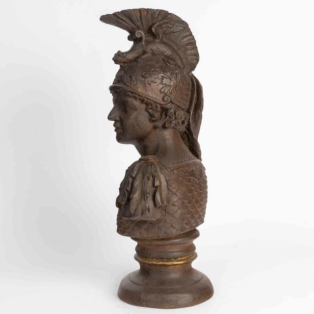 Sculpture of Greek Man in Cast Iron For Sale - Image 6 of 9