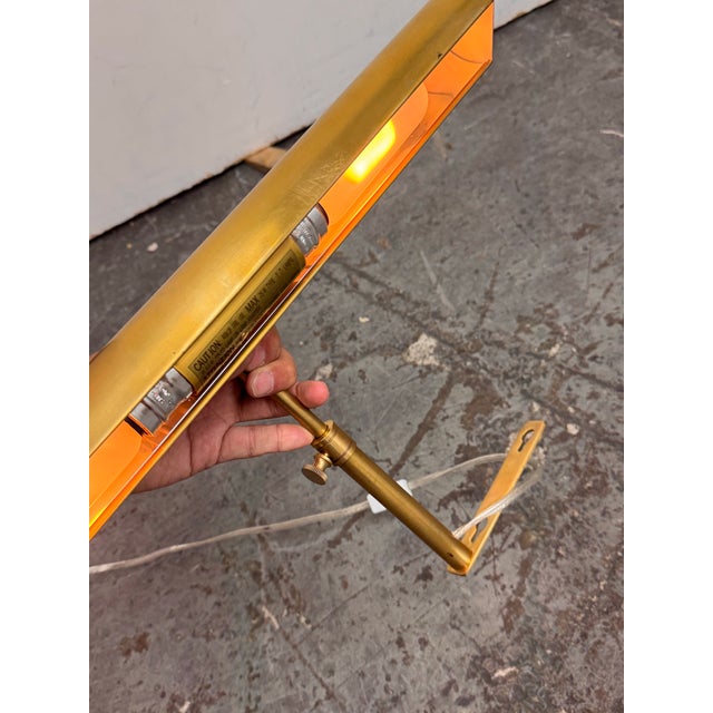 Restoration Hardware Gallery Antiqued Brass Picture Light For Sale In San Francisco - Image 6 of 12