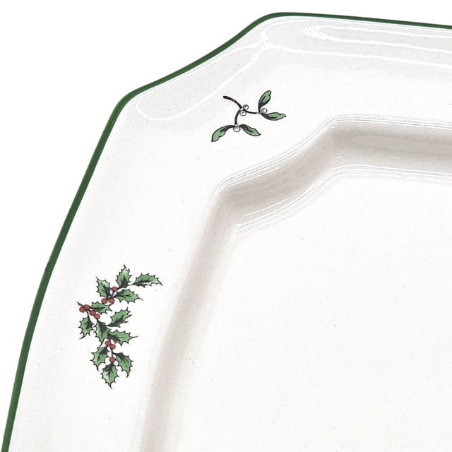 Spode “Christmas Tree” Holiday Rectangular Platters – Set of 2, S3324 For Sale In San Francisco - Image 6 of 13