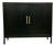 Uttermost Modern Two Door Black Wood Cabinet For Sale