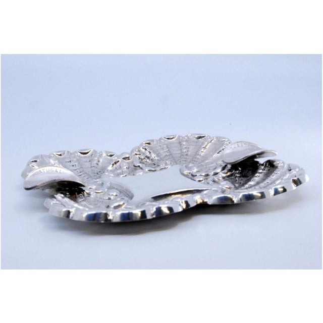 Silver Silver Ashtray with Shells and Charles I Coins For Sale - Image 8 of 9