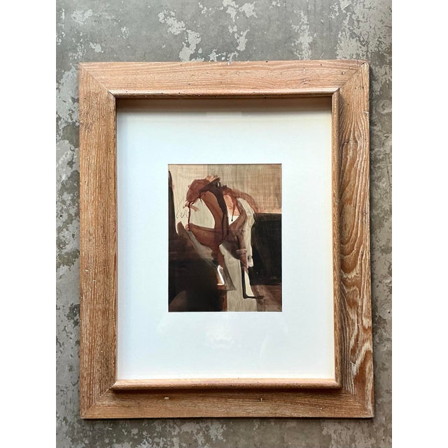 Vintage Framed Abstract Figurative Painting For Sale - Image 12 of 12