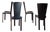 Sossano Italian Postmodern Leather Dining Chairs For Sale