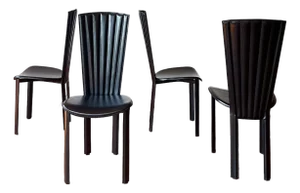 Sossano Italian Postmodern Leather Dining Chairs