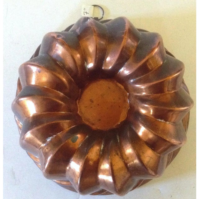 Farmhouse Hammered Copper English Pudding Mold For Sale - Image 3 of 4