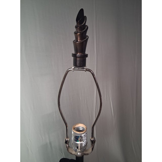 Late 20th Century Vintage Sculptural Spiral Table Lamp For Sale - Image 5 of 9