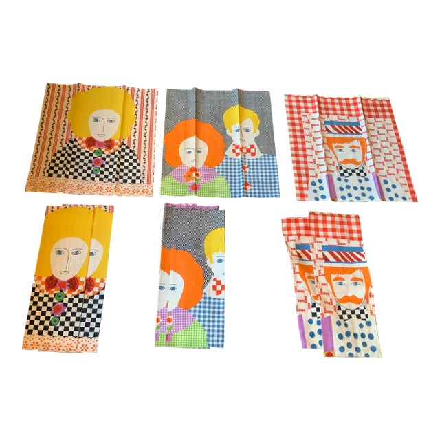 Custom Table Napkins From the 1970’s -Set of 9 For Sale