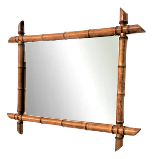 Art Nouveau Bamboo Wall Mirror, 1900