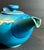 1980s 1980s Blue Drip Glazed Stoneware Studio Pottery Teapot For Sale - Image 5 of 9