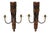 Pair Maitland Smith Regency Iron & Brass Candelabras For Sale
