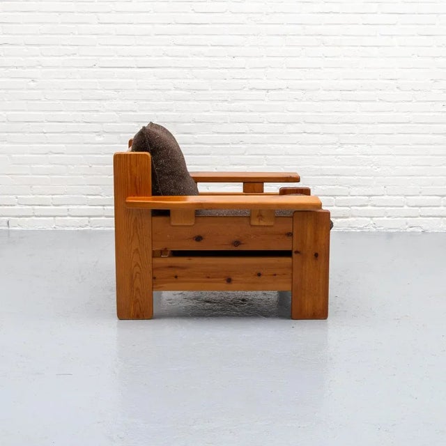 Scandivanian Pine Chair, 1980s For Sale - Image 6 of 12