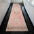 Long Turkish Hallway Runner 3x13, Muted Pink and Green Oushak Rug, Hand Knotted Vintage Runner, Mid-Century Entryway Rug For Sale - Image 4 of 15